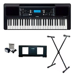 Teclado Iniciante Yamaha PSR-E473 61 Teclas Suporte Partitura