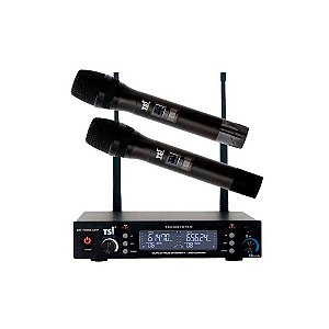 Microfone Sem Fio Duplo TSI BR-7000 UHF