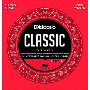 Encordoamento D'Addario Violão Nylon EJ27N Classic Tensão Normal