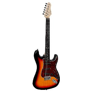 Guitarra Strato Giannini G100 3 Tone Sunburst com Escudo TT