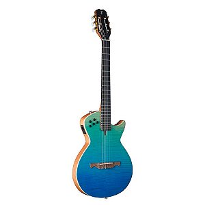 Violao Eletrico Tagima Nylon TBLF Modena Transparent Blue Fade