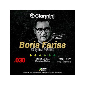 Encordoamento Baixo 6c Boris Farias Giannini SSBNBF6 030.132