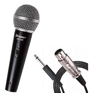 Microfone Profissional Dinâmico Dreamer AR058 c/ Cabo