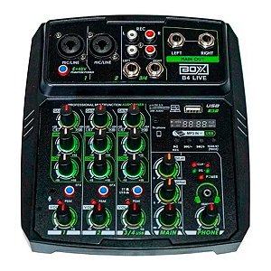 Mesa de Som BOXX 4 Canais Usb Bluetooth B4 LIVE