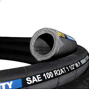 Mangueira Hidráulica R2 At 2 Trama Aço 1 1/2" pol Menco - 30 Mts