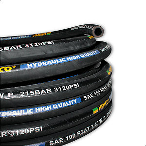 Mangueira Hidráulica R2 At 2 Trama Aço 3/4" pol Menco - 15 Mts