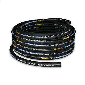 Mangueira Hidráulica R2 At 2 Trama Aço 3/4" pol Menco - 70 Mts