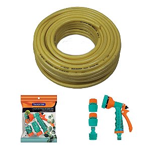 Kit Mangueira de Jardim 1/2pol 100m com Esguicho Tramontina