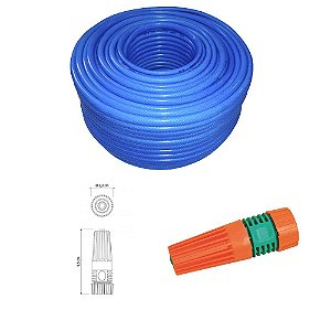Mangueira Jardim 1/2pol 50m + Esguicho Rosqueavel Tramontina