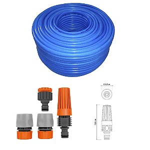 Mangueira de Jardim 1/2 pol 50m com Kit Esguicho Tramontina
