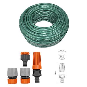 Mangueira Flex Premium 1/2 pol 80m + Kit Esguicho Tramontina