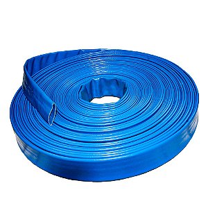 Mangueira Drenagem Flat/chata/azul/agua 4 Polegadas 10mt