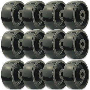Kit Roda 3 Pol R 312 Ferro Fundido p/ Rodízio 200kg (12 un)