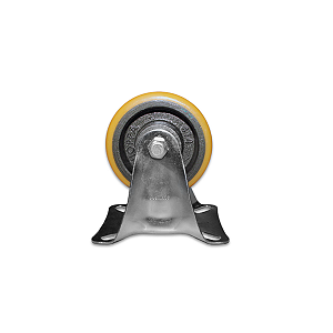 Rodinha 100mm Ferro com Poliuretano 4 Pol com Placa Fixa