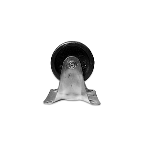 Rodinha 75mm Ferro 3 Polegadas com Placa Fixa