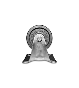 Rodinha 100mm Ferro 4 Polegadas com Placa Fixa