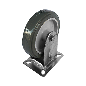 Rodinha 12cm Plástico BP 5 Polegadas com Placa Fixa