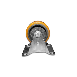 Rodinha 75mm Ferro com Poliuretano 3 Pol com Placa Fixa