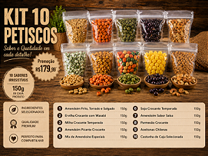 Combo Seleção Empório dos Petiscos – 10 Petiscos Premium
