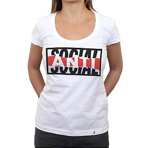 Anti-social - Camiseta Clássica Feminina - El Cabriton Camisetas Online!  Vamos colocar mais arte no mundo?