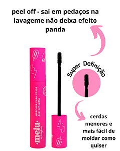 MASCARA PARA CILIOS MELU PEEL OFF - MAIS VENDIDO (03 TIPOS DE APLICADOR)