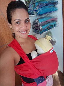 Wrap Sling malha 100% algodão _ Vermelho