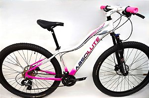 Bike Absolue feminino 24 vel cassete, freios hidráulicos