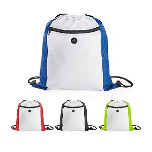 Sacola tipo mochila em 210D com zíper Código 92911