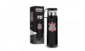 Garrafa Térmica Com Caneca Time Corinthians Gaviões da Fiel