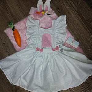 Vestido Salopete coelhinha fofa