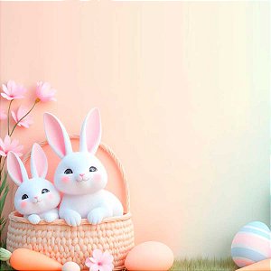 Fundo Fotográfico MDF 60x60cm Easter Funny