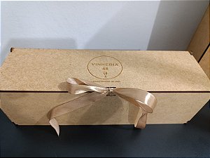 Caixa em madeira para presentear - para 1 vinho (na horizontal)