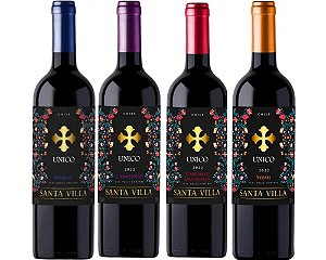 Kit de Tintos Chileno Santa Villa Unico: Merlot, Carmenere, Cabernet Sauvignon