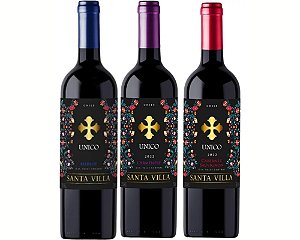 Kit de Tintos Chileno Santa Villa Unico: Merlot, Carmenere, Cabernet Sauvignon