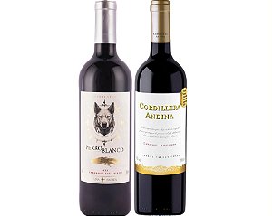 Dupla de Tintos Cabernet Sauvignon Perro Blanco + Cordillera Andina 750ml