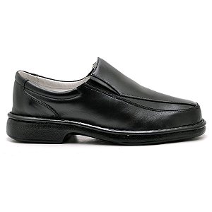 Sapato Anti-Stress Masculino Couro Ortopédico Calce Fácil - Medical Line  Calçados Confortáveis