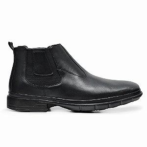 Bota Social Masculino Couro Carneiro Alto Conforto Super Leve