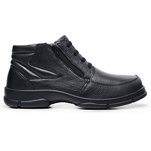 Bota Masculina Conforto com Zíper Preta