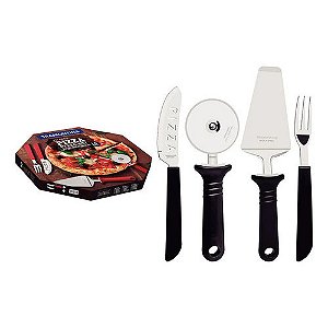 Kit Para Pizza 14 Peças Pizza Lâminas De Aço Inox