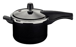Panela de Pressão Antiaderente Tramontina Vancouver 4,5L Preta