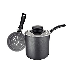 Cuscuzeira Individual Tramontina Turim 10cm 0,8L Chumbo Panela Antiaderente Original