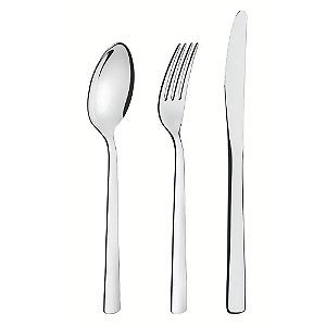 Tramontina 66985410 Faqueiro Inox com Facas de Mesa Forjadas com 101 Peças, Prata
