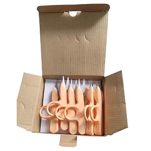 12 Tesoura Arremate Tic Tac Cortar Linha Roupa - Sem Ponta