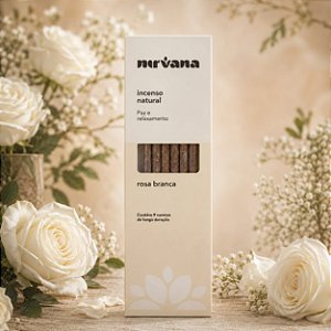 Incenso Natural Nirvana - Rosa Branca