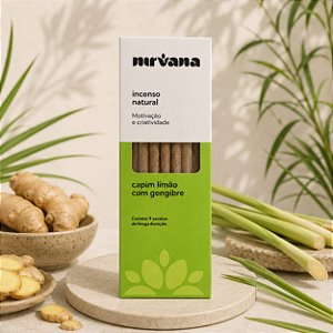 Incenso Natural Nirvana - Capim Limão com Gengibre