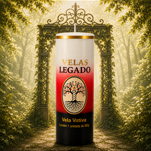 Vela de 7 dias - Branca, Vermelha e Preta