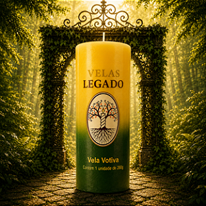 Vela de 7 dias - Amarela e Verde