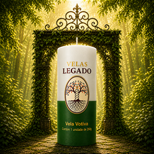 Vela de 7 dias - Branca e Verde