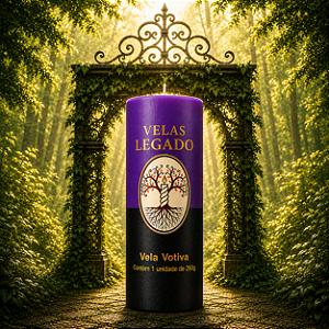 Vela de 7 dias - Violeta e Preta