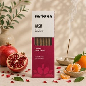 Incenso Natural Nirvana - Romã e Mandarina